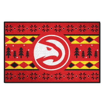 Atlanta Hawks Holiday Sweater Starter Mat Accent Rug - 19in. x 30in.