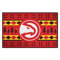 Atlanta Hawks Holiday Sweater Starter Mat Accent Rug - 19in. x 30in.