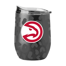 Atlanta Hawks Leopard 16oz Black Powdercoat Curved Beverage