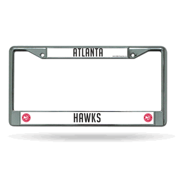 Atlanta Hawks Standard Chrome Frame with Plastic Inserts 12" x 6" Car/Truck Auto Accessory
