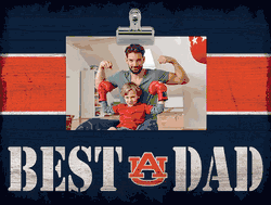 Auburn Tigers 10" x 8" Best Dad with Stripe Clip Frame