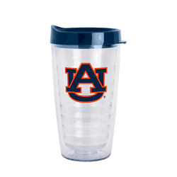 Auburn Tigers 16oz Flipside Dbl Wall Clear Tumbler