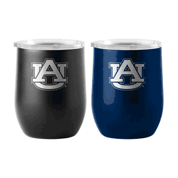 Auburn Tigers 16oz Yours and Mine Etch Powdercoat Curved Beverage Set