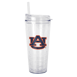 Auburn Tigers 22oz Flipside Dbl Wall Clear Tumbler