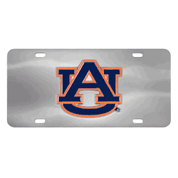 Auburn Tigers 3D Stainless Steel License Plate