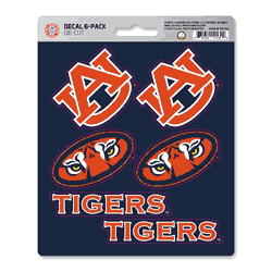 Auburn Tigers 6 Count Mini Decal Sticker Pack