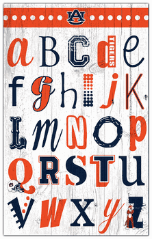 Auburn Tigers Alphabet 11x19 Sign