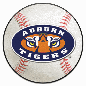 Auburn Tigers Baseball Rug - 27in. Diameter, Tiger