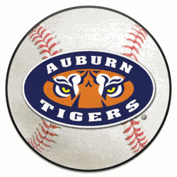 Auburn Tigers Baseball Rug - 27in. Diameter, Tiger