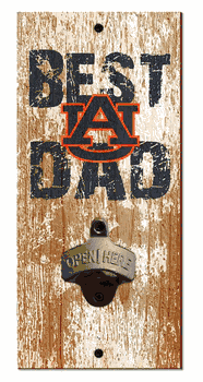 Auburn Tigers Best Dad Bottle Opener Wood Sign