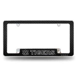 Auburn Tigers Black 12" x 6" Chrome All Over Automotive License Plate Frame