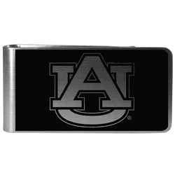 Auburn Tigers Black and Steel Money Clip