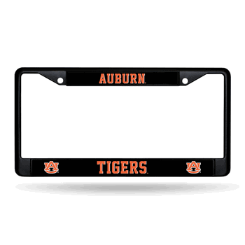 Auburn Tigers Standard Black Chrome Frame with Plastic Inserts 12