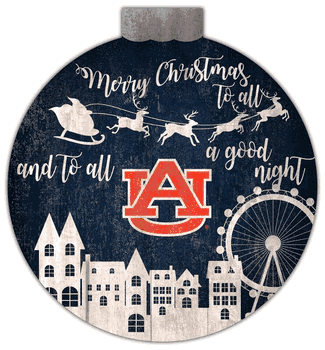 Auburn Tigers Christmas Village 12in Wall Art