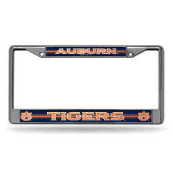 Auburn Tigers Classic 12" x 6" Silver Bling Chrome Car/Truck/SUV Auto Accessory