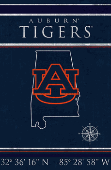 Auburn Tigers Coordinates 17x26