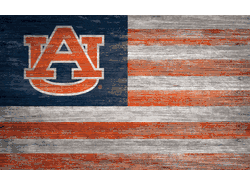 Auburn Tigers Distressed Flag 11x19