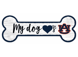 Auburn Tigers Dog Bone 6x12 Sign