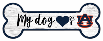 Auburn Tigers Dog Bone 6x12 Sign