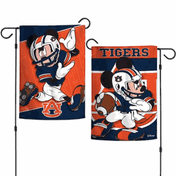 Auburn Tigers Flag 12x18 Garden Style 2 Sided Disney