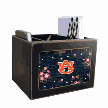 Auburn Tigers Floral Desktop Organizer