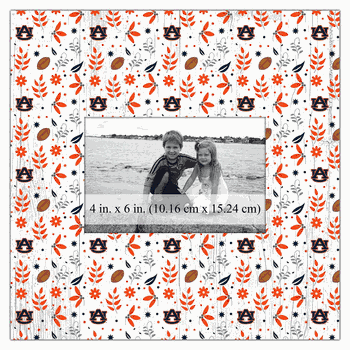 Auburn Tigers Floral Pattern 10x10 Frame