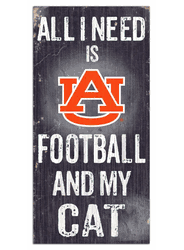 Auburn Tigers Football and My Cat 6x12 Sign