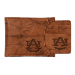 Auburn Tigers  Genuine Leather Slider Wallet