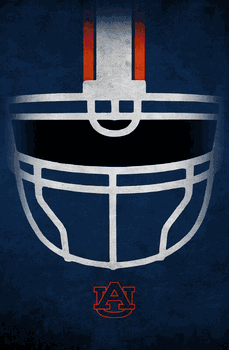 Auburn Tigers Ghost Helmet 17x26