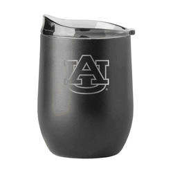 Auburn Tigers GunMetal 16oz Black Powder Curved Beverage