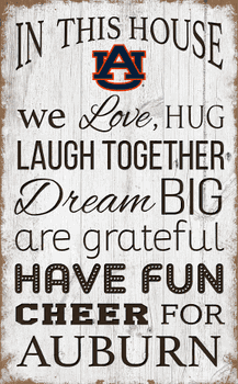 Auburn Tigers In This House 11x19 Sign