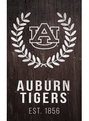 Auburn Tigers Laurel Wreath 11x19 Sign