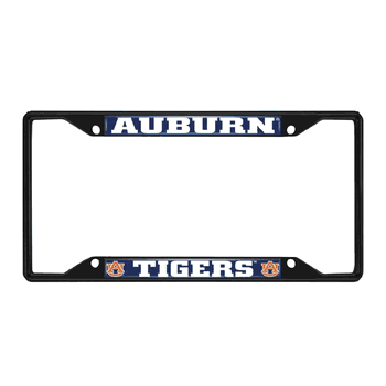 Auburn Tigers Metal License Plate Frame Black Finish