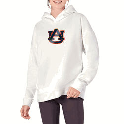 Auburn Tigers NCAA Kadi Hoodie with Zipper Pockets White Small