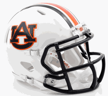 Auburn Tigers NCAA Mini Speed Football Helmet Chrome Decal