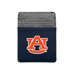Auburn Tigers Pebble Front Pocket Wallet Navy
