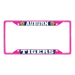 Auburn Tigers Pink Metal License Plate Frame - 6.25"x12.25"