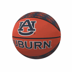 Auburn Tigers Repeating Logo Mini-Size Rubber Basketball