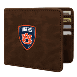Auburn Tigers Shield Wallet - Brown