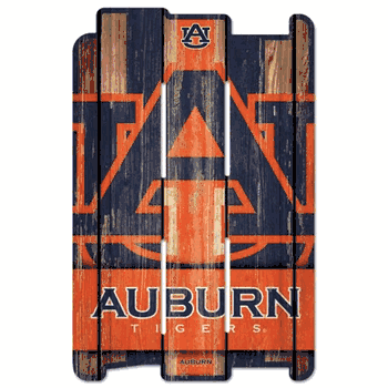 Auburn Tigers Sign 11x17 Wood Fence Style