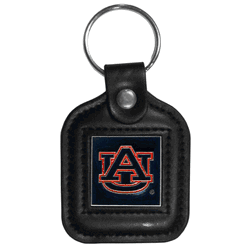 Auburn Tigers Square Leatherette Key Chain