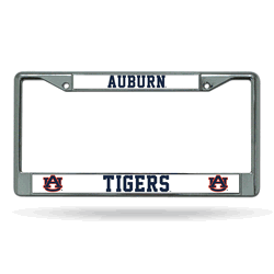 Auburn Tigers Standard Chrome Frame with Plastic Inserts 12" x 6" Car/Truck Auto Accessory