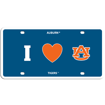 Auburn Tigers Styrene License Plate
