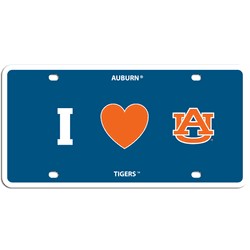 Auburn Tigers Styrene License Plate