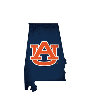 Auburn Tigers Team Color Logo State Sign