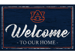 Auburn Tigers Team Color Welcome 11x19 Sign