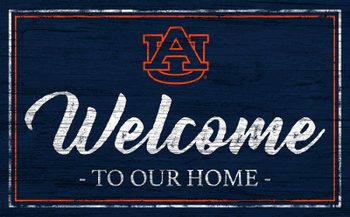 Auburn Tigers Team Color Welcome 11x19 Sign