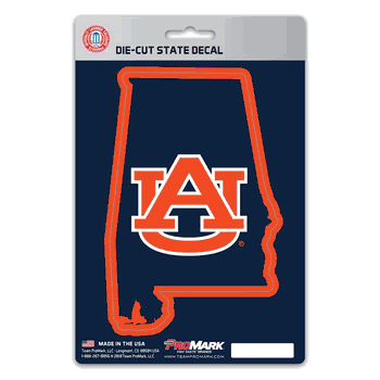 Auburn Tigers Team State Shape Decal Sticker