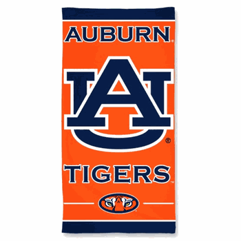 Auburn Tigers Towel 30x60 Beach Style
