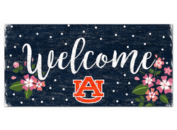Auburn Tigers Welcome Floral 6x12 Sign